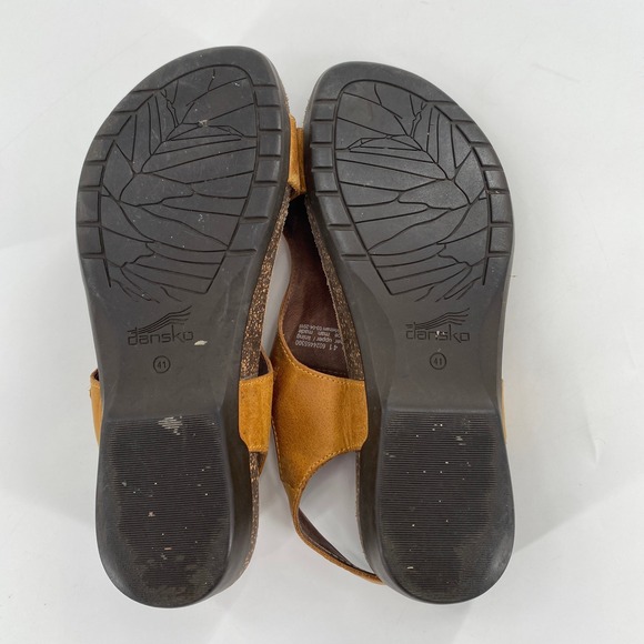 Dansko Reece Women's Leather Thong Sandals Ankle Strap Adjustable Tan Size 41 - Picture 5 of 8